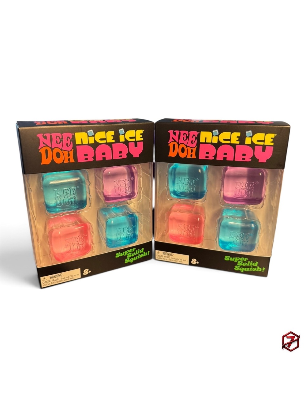 NeeDoh Nice Ice Baby 4 Pack Squishy Fidget Toys 2 Box Bundle 8 Total